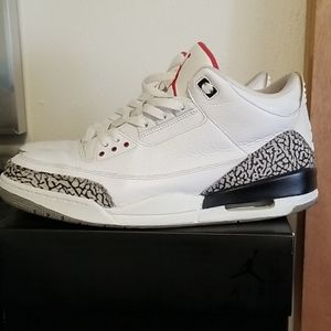 Mens Jordan 3 White Cement Size 13